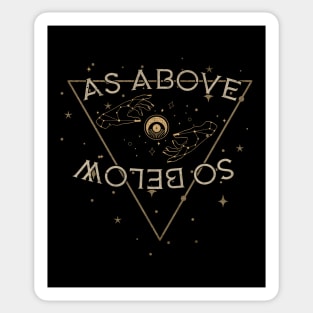 Ad Above So Bellow Wiccan Celestial Occultist Design Sticker